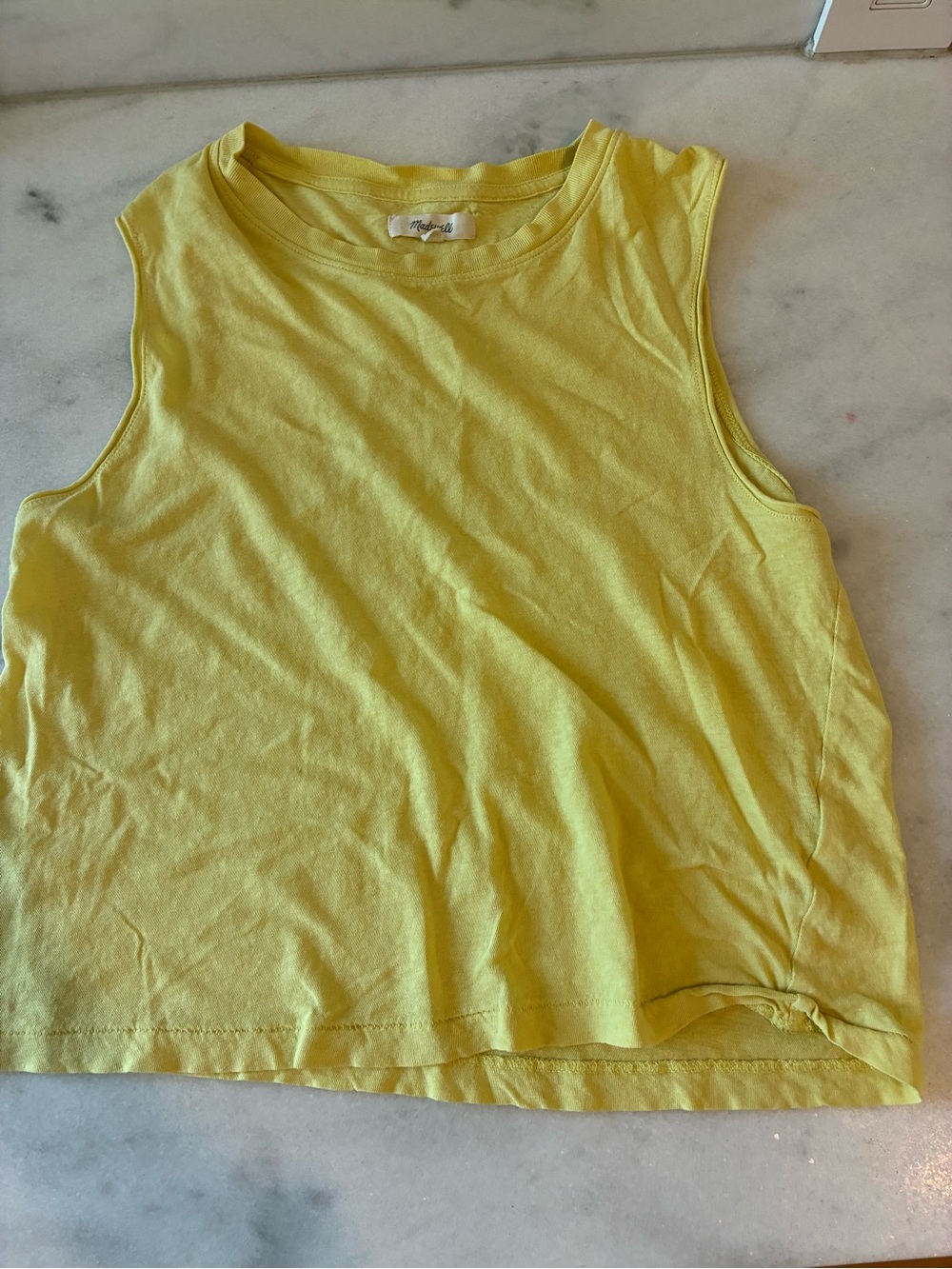 Madewell Yellow Crewneck Tee